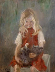 Fille avec chat
