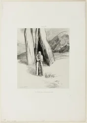 Un fou dans un paysage lugubre, planche 3 de 6