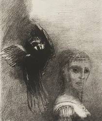 Et un grand oiseau, descendant du ciel, se jette contre le sommet de ses cheveux, planche 3 de 10