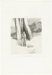 Un fou dans un paysage morne