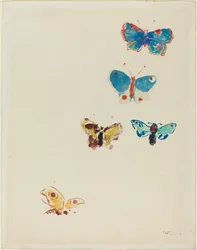 Cinq papillons