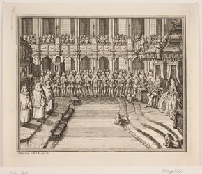 Le roi Frédéric V et la reine Louise pendant la cérémonie de l