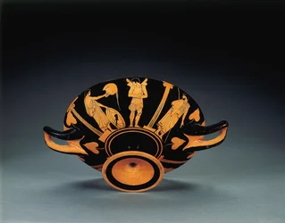Kylix attique à figures rouges, vers 470 av. J.-C.