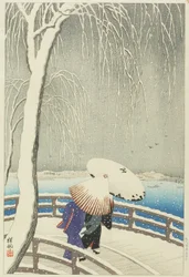 Neige à Yanagibashi, 1927