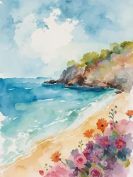 Aquarelle « Fleur côtière »