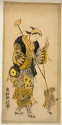 Un dresseur de singes et son singe