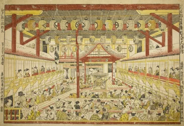 Grande Perspective de la Performance Kaomise sur la Scène Kabuki