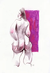 Forme féminine, violet