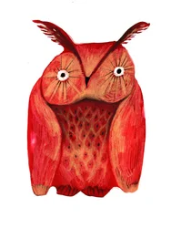 Chouette rouge fantaisiste