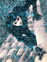 Voleur bleu, 2023 (technique mixte numérique)