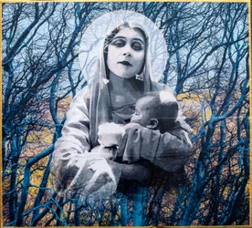Madonna quantica, 2021 (technique mixte sur toile)