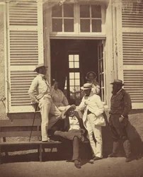 Quelques familiers de Louis Robert, vers 1860