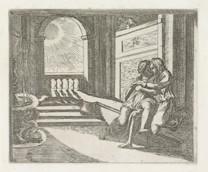 Abimélech voit Isaac caresser Rébecca