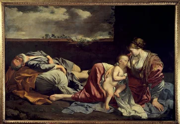 Le Repos de la Sainte Famille pendant la fuite en Égypte, peinture d
