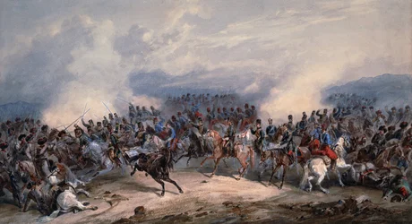 Hussards et chasseurs à la bataille de la rivière Tchernaïa le 16 août 1855