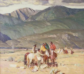 Indiens Taos sur le Mesa