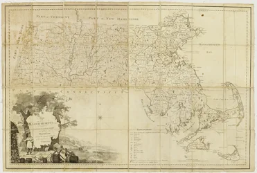 Carte du Massachusetts propre : compilée à partir de relevés réels