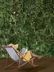 Lire dans le jardin