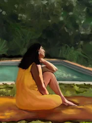 Sérénité en robe jaune