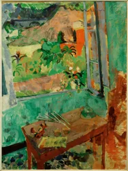 Atelier avec vue sur maison et pont, Levanto