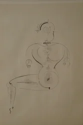 Figure de côté : Figure H2 assise, 1921