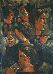 Groupe de figures avec main levée