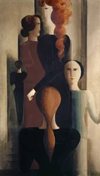 Femmes sur un escalier