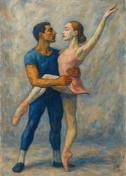 Une étreinte de ballet élégante