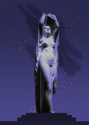 Déesse éthérée sous les étoiles
