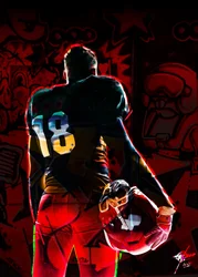 Joueur de football américain n° 18