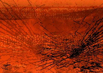 Abstrait « Orange brisé »