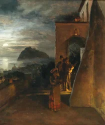 Sérénade du soir sur Ischia, Castello Aragonese en arrière-plan