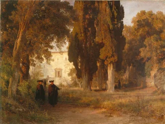 Le jardin du monastère, après 1857