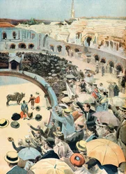 Une corrida dans les arènes de Nîmes
