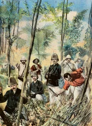 Soldats français dans la brousse