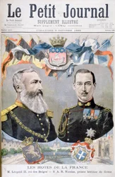 Le roi Léopold II de Belgique et le prince Nicolas de Grèce et du Danemark, 1895