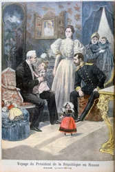 Tsar Nicolas II de Russie et Félix Faure, président de la République française