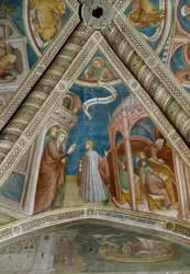 Saint Augustin est envoyé par sa mère Monique étudier à Thagaste