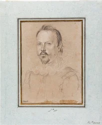 Portrait de Vincent I de Gonzague, Duc de Mantoue (1562-1612) Dessin par Ottavio Leoni (1578-1630)