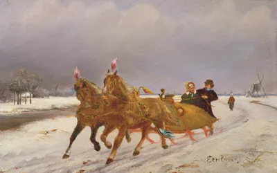 Troïka dans la neige