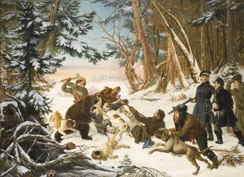 Le Tsarévitch Alexandre Nikolaïevitch à la chasse à l