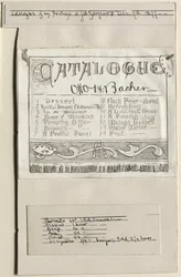 Catalogue de mes peintures chez J. W. Sargents, Cleveland, 17 décembre 1877, 1877