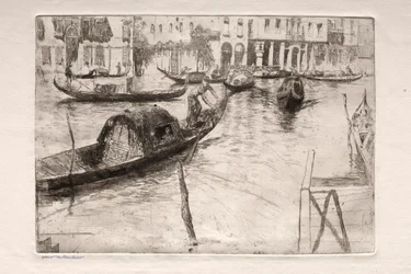 Gravures de Venise : Traghetto San Felice