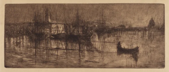 Une soirée pluvieuse à Venise, vers 1880