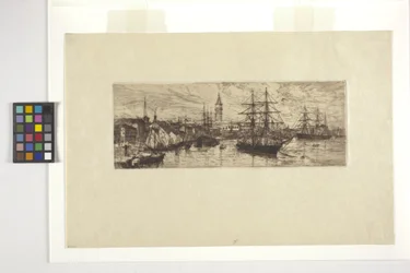 Venise, navires et Palais des Doges