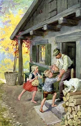Hansel et Gretel retrouvent leur chemin, c.1910
