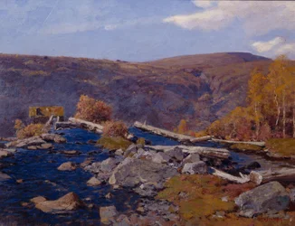 Paysage de montagne avec rivière