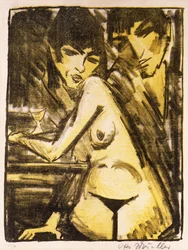 Couple à une table