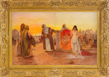 Le marché aux esclaves - Peinture par Otto Pilny (1866-1936)