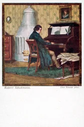 Robert Schumann jouant du piano